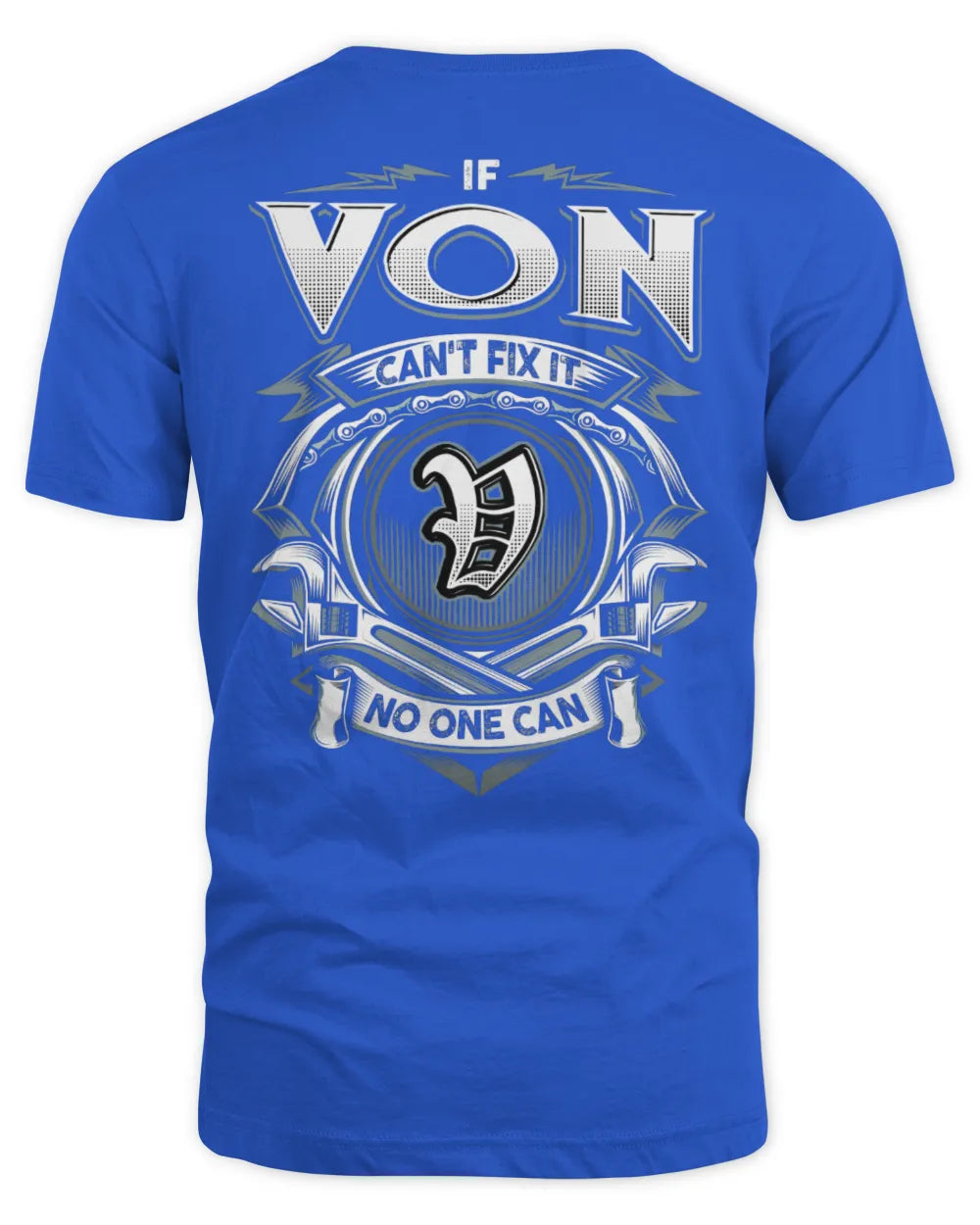 VON AP81-K4-626 - Personalized Ahmed Quote Apparel “If Ahmed Can't Fix It, No One Can” - Unisex Standard T-Shirt - Royal