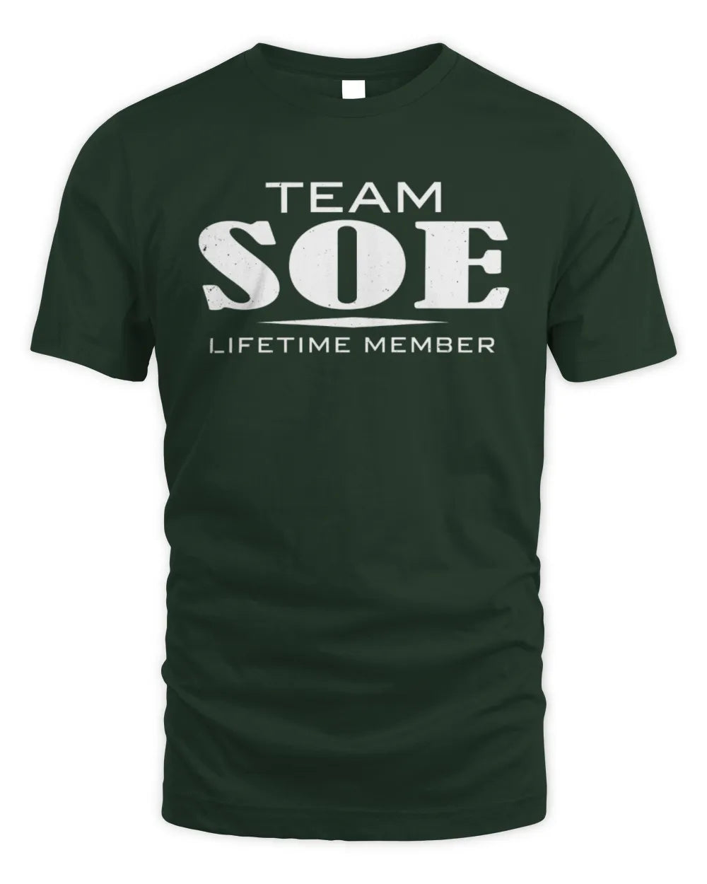 SOE BL62-K4-128 - Personalized “Team NAME Lifetime Member” - Unisex Standard T-Shirt - Forest Green