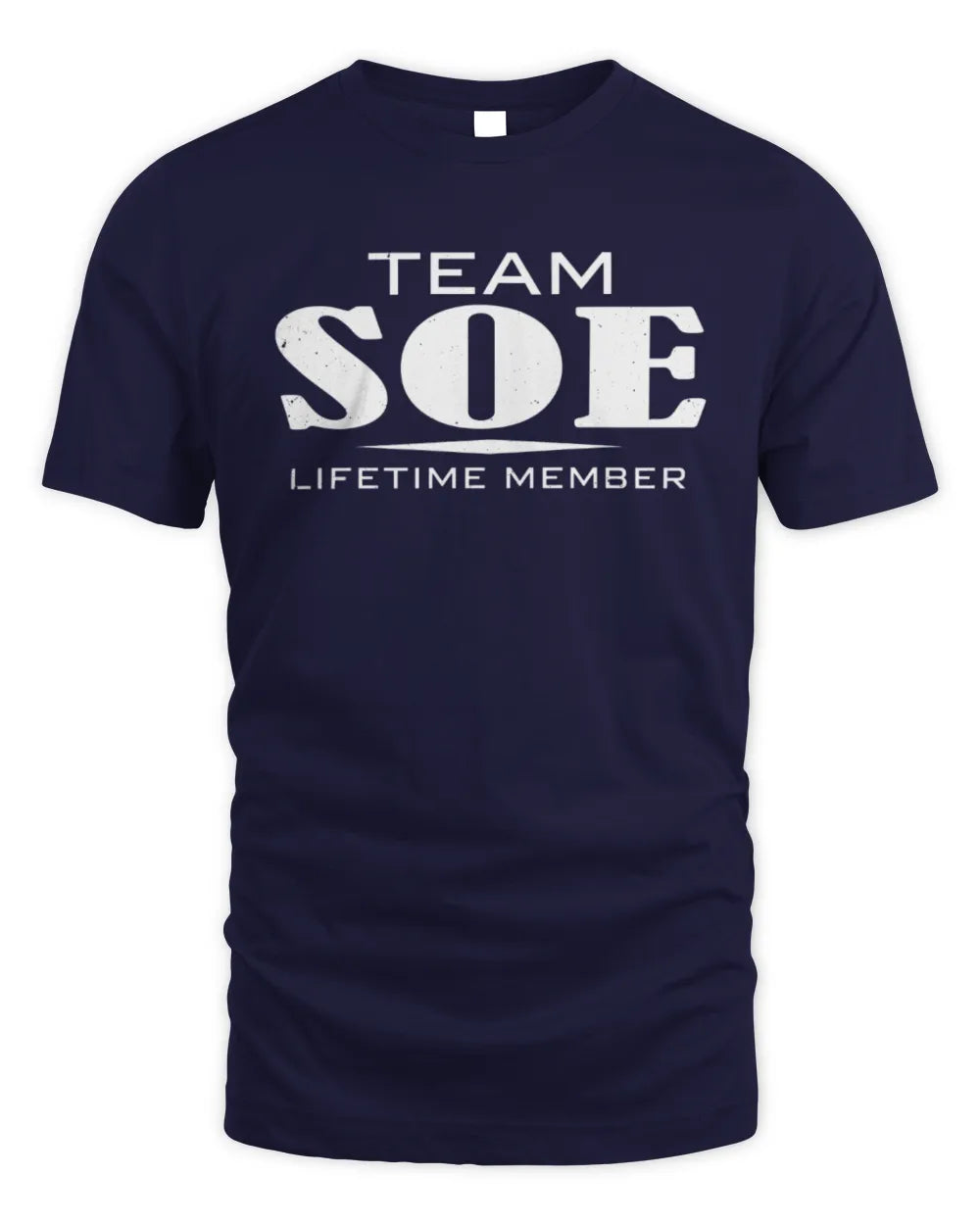 SOE BL62-K4-128 - Personalized “Team NAME Lifetime Member” - Unisex Standard T-Shirt - Navy