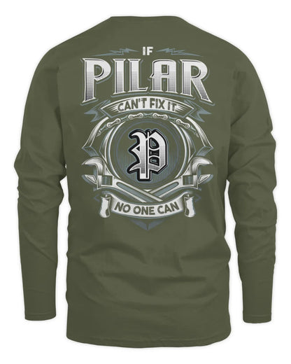 PILAR AP81-K4-626 - Personalized Ahmed Quote Apparel “If Ahmed Can't Fix It, No One Can” - Men's Long Sleeved T-Shirt - Military Green