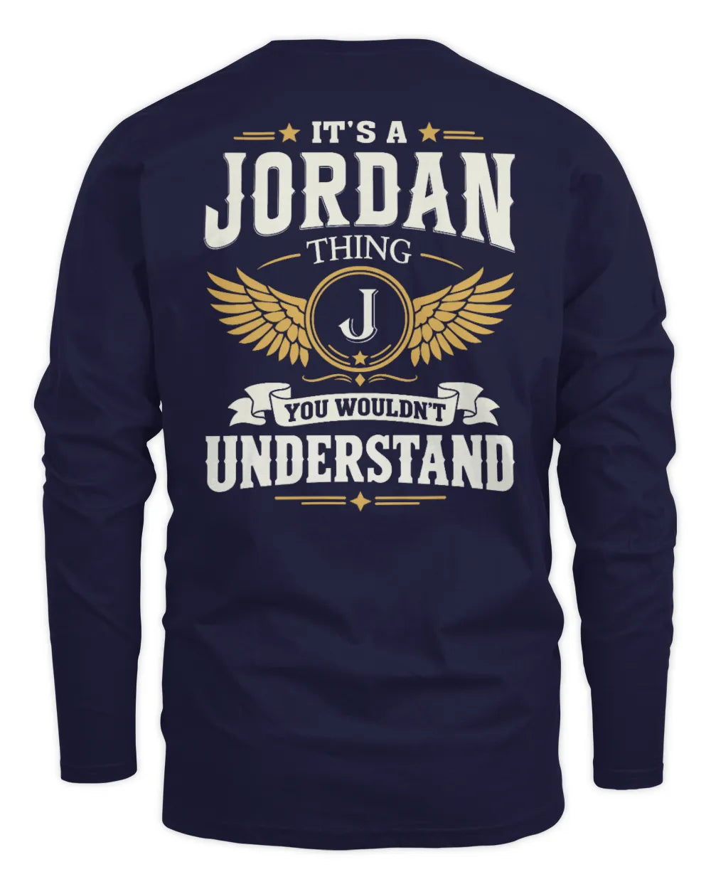 JORDAN KT06-M008 It’s a [NAME] Thing – You Wouldn’t Understand | Personalized Vintage T-Shirt - Men's Long Sleeved T-Shirt - Navy