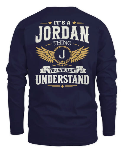 JORDAN KT06-M008 It’s a [NAME] Thing – You Wouldn’t Understand | Personalized Vintage T-Shirt - Men's Long Sleeved T-Shirt - Navy