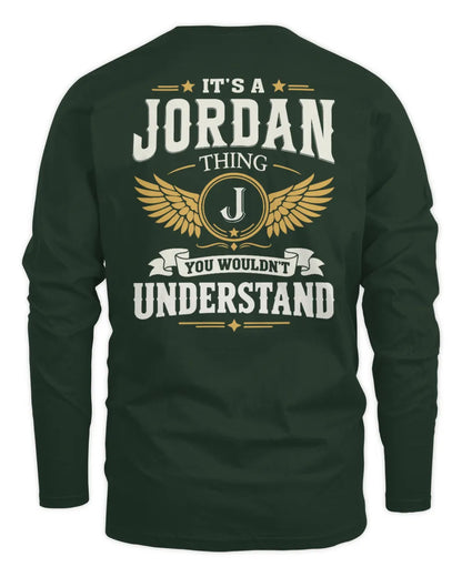 JORDAN KT06-M008 It’s a [NAME] Thing – You Wouldn’t Understand | Personalized Vintage T-Shirt - Men's Long Sleeved T-Shirt - Forest Green