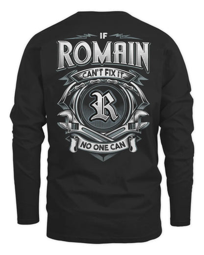 ROMAIN AP81-K4-626 - Personalized Ahmed Quote Apparel “If Ahmed Can't Fix It, No One Can” - Men's Long Sleeved T-Shirt - Black