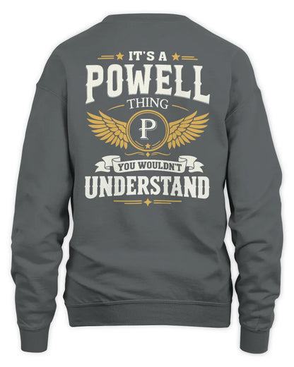 POWELL KT06-M008 It’s a [NAME] Thing – You Wouldn’t Understand | Personalized Vintage T-Shirt - Unisex Sweatshirt - Charcoal