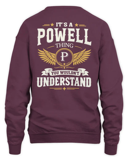 POWELL KT06-M008 It’s a [NAME] Thing – You Wouldn’t Understand | Personalized Vintage T-Shirt - Unisex Sweatshirt - Maroon