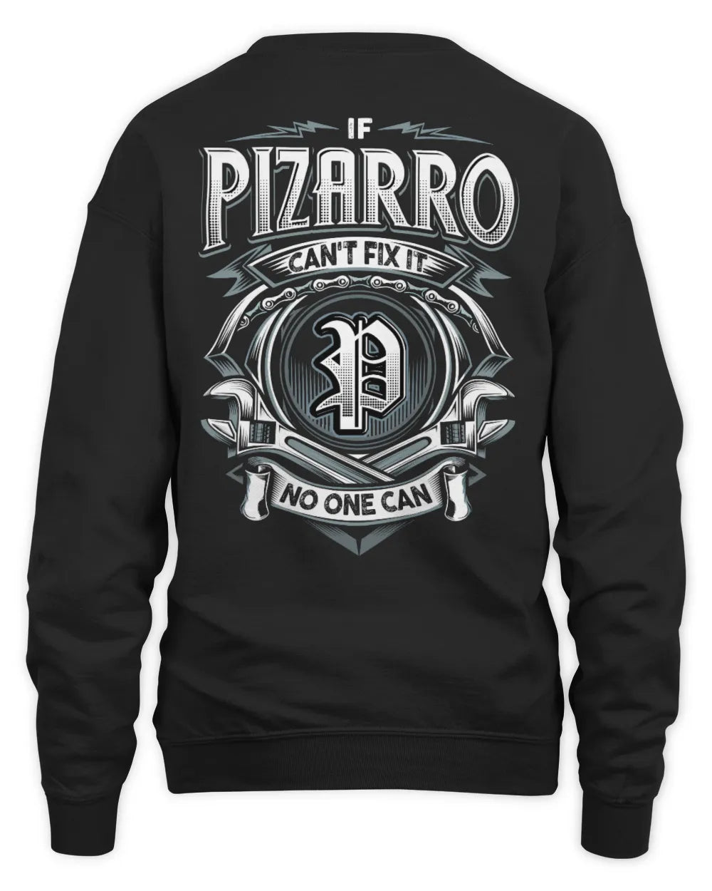 PIZARRO AP81-K4-626 - Personalized Ahmed Quote Apparel “If Ahmed Can't Fix It, No One Can” - Unisex Sweatshirt - Black