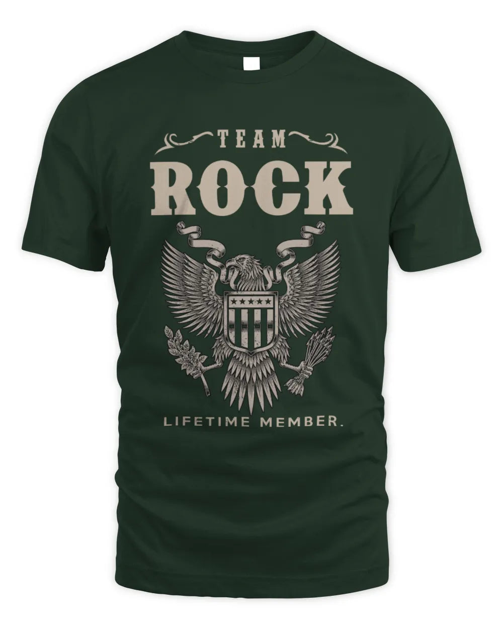 ROCK TP06-K82 – Personalized Classic Style Apparel “Team NAME Lifetime Member” - Unisex Standard T-Shirt - Forest Green