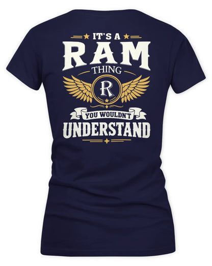 RAM KT06-M008 It’s a [NAME] Thing – You Wouldn’t Understand | Personalized Vintage T-Shirt - Women's V-Neck T-Shirt - Navy