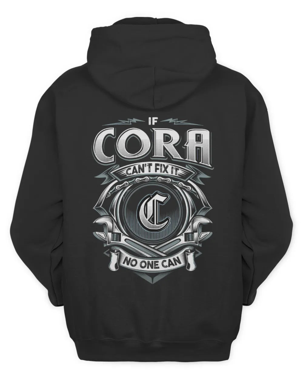 CORA AP81-K4-626 - Personalized Ahmed Quote Apparel “If Ahmed Can't Fix It, No One Can” - Unisex Hoodie - Black