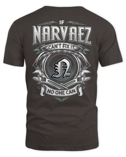 NARVAEZ AP81-K4-626 - Personalized Ahmed Quote Apparel “If Ahmed Can't Fix It, No One Can” - Unisex Standard T-Shirt - Dark Chocolate