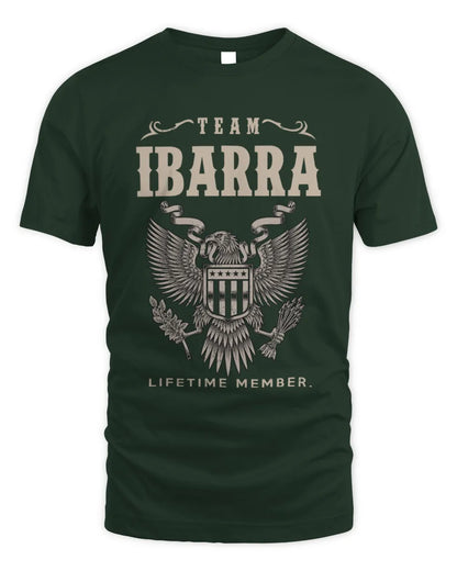 IBARRA TP06-K82 – Personalized Classic Style Apparel “Team NAME Lifetime Member” - Unisex Standard T-Shirt - Forest Green