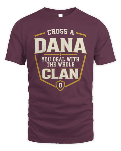 DANA NT1-K008 Cross A/An NAME, You Deal With the Whole Clan | Personalized Vintage T-Shirt - Unisex Standard T-Shirt - Maroon