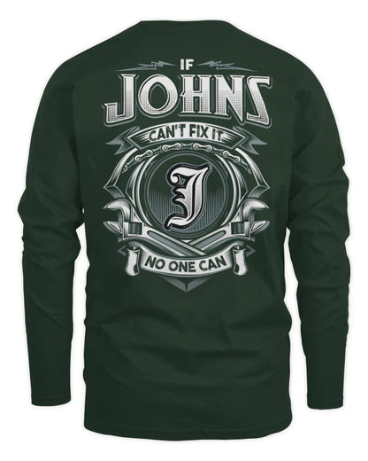 JOHNS AP81-K4-626 - Personalized Ahmed Quote Apparel “If Ahmed Can't Fix It, No One Can” - Men's Long Sleeved T-Shirt - Forest Green
