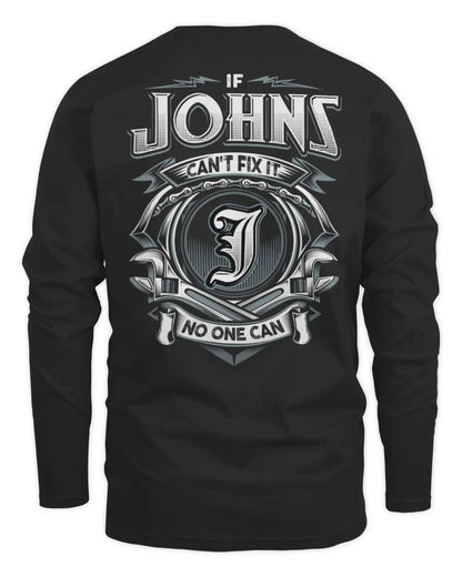 JOHNS AP81-K4-626 - Personalized Ahmed Quote Apparel “If Ahmed Can't Fix It, No One Can” - Men's Long Sleeved T-Shirt - Black