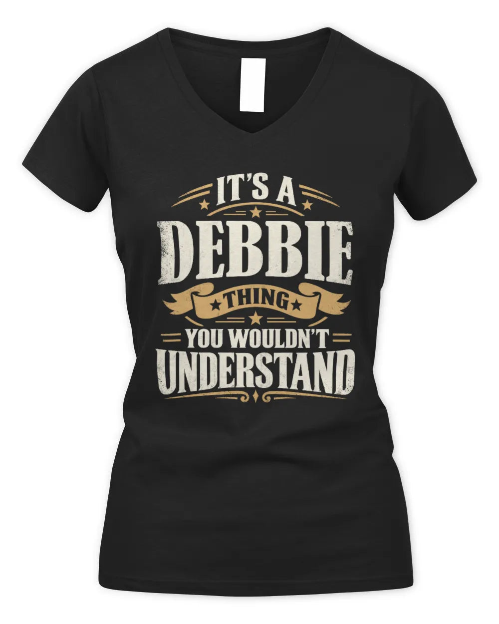 DEBBIE P08 TH51 - Personalized “It’s a/an [NAME] Thing – You Wouldn’t Understand” Shirt - Women's V-Neck T-Shirt - Black