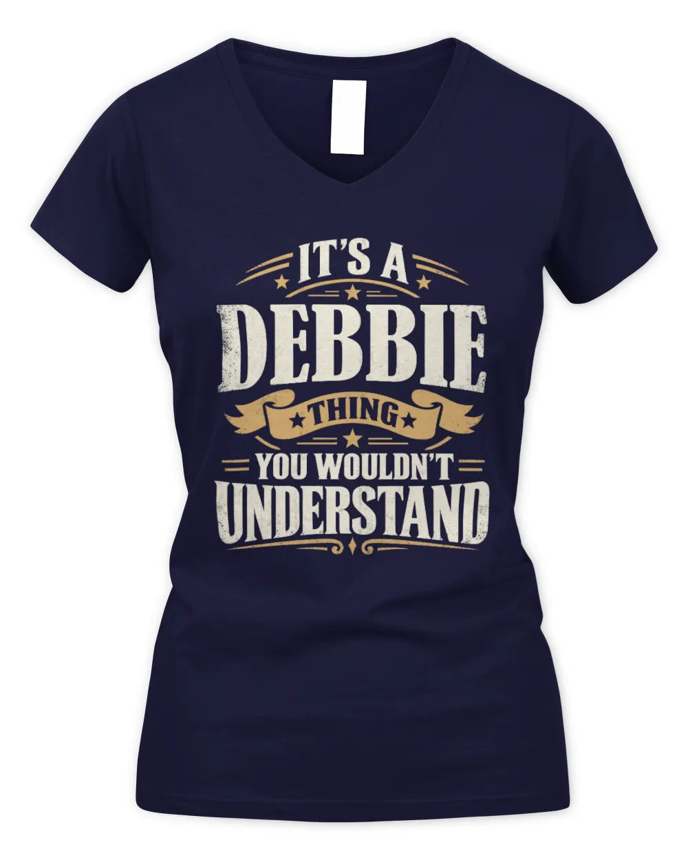 DEBBIE P08 TH51 - Personalized “It’s a/an [NAME] Thing – You Wouldn’t Understand” Shirt - Women's V-Neck T-Shirt - Navy