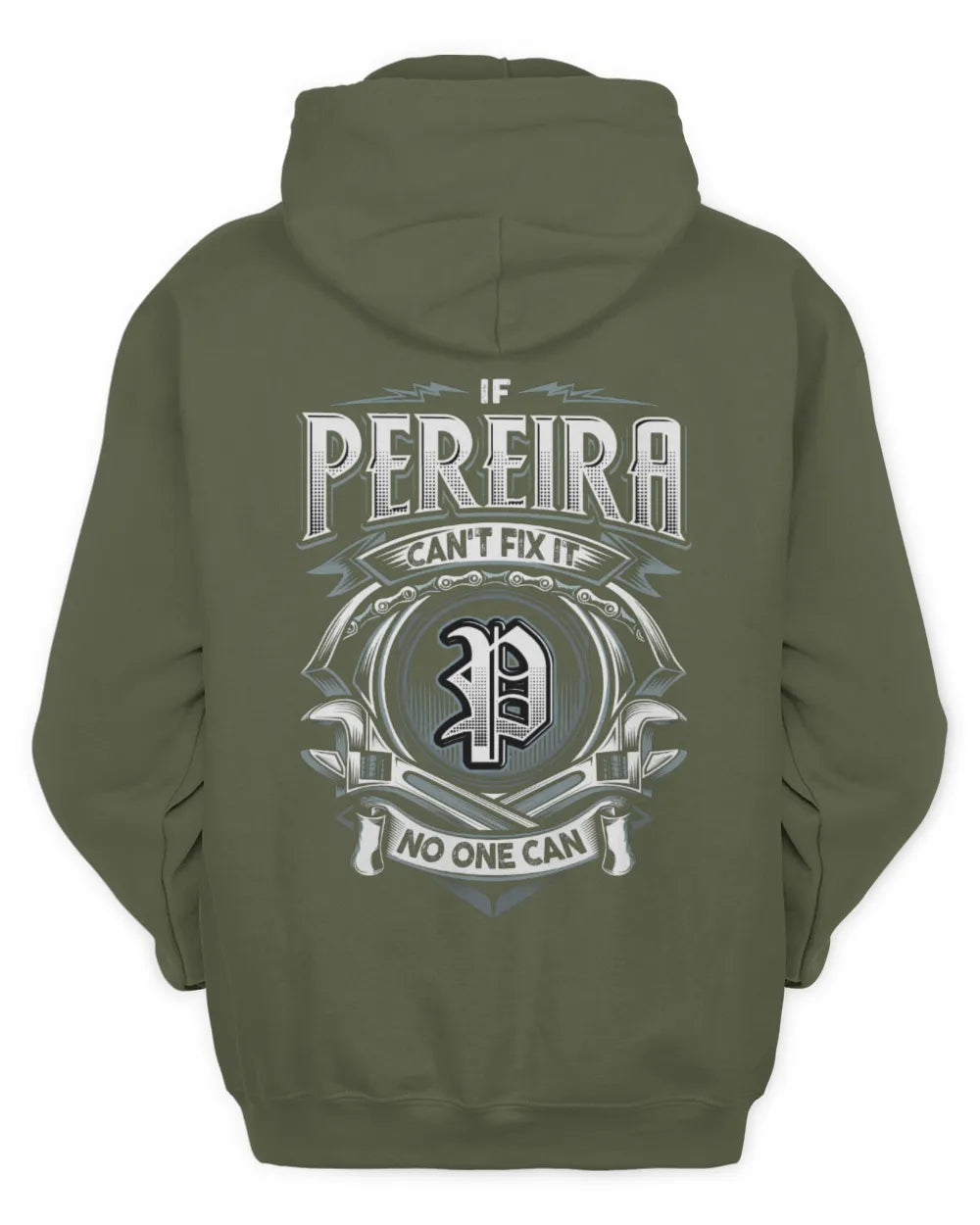 PEREIRA AP81-K4-626 - Personalized Ahmed Quote Apparel “If Ahmed Can't Fix It, No One Can” - Unisex Hoodie - Military Green