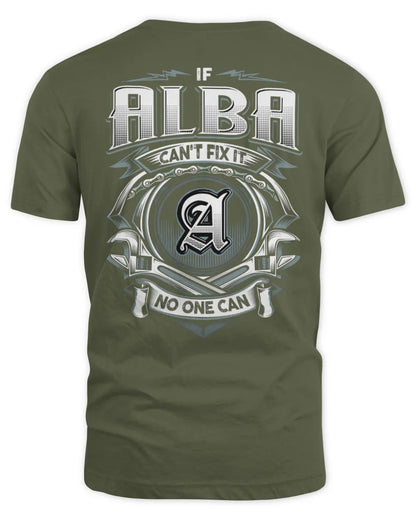 ALBA AP81-K4-626 - Personalized Ahmed Quote Apparel “If Ahmed Can't Fix It, No One Can” - Unisex Standard T-Shirt - Military Green