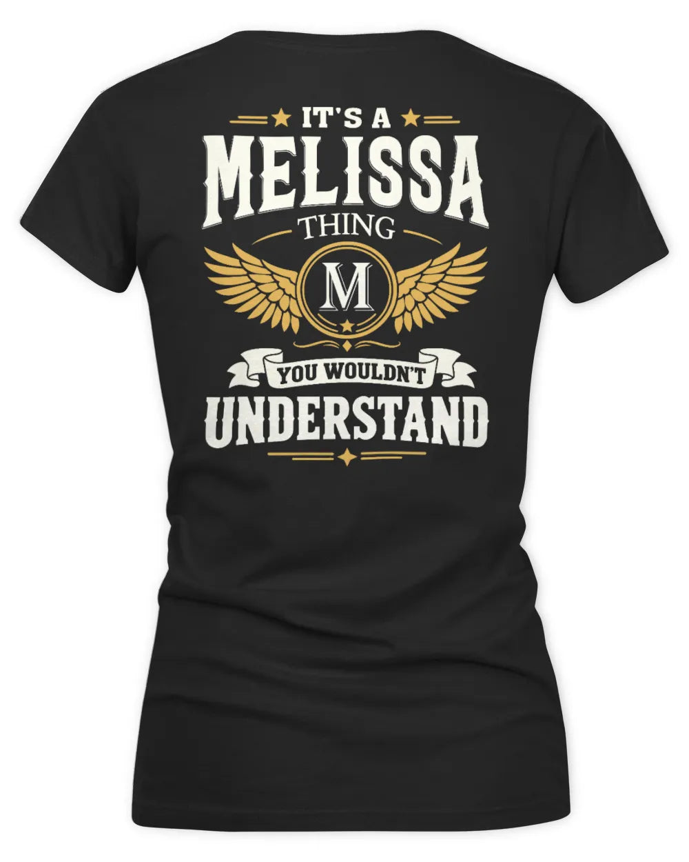 MELISSA KT06-M008 It’s a [NAME] Thing – You Wouldn’t Understand | Personalized Vintage T-Shirt - Women's V-Neck T-Shirt - Black