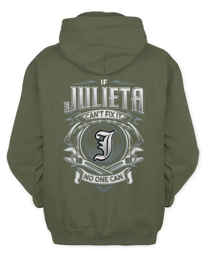 JULIETA AP81-K4-626 - Personalized Ahmed Quote Apparel “If Ahmed Can't Fix It, No One Can” - Unisex Hoodie - Military Green