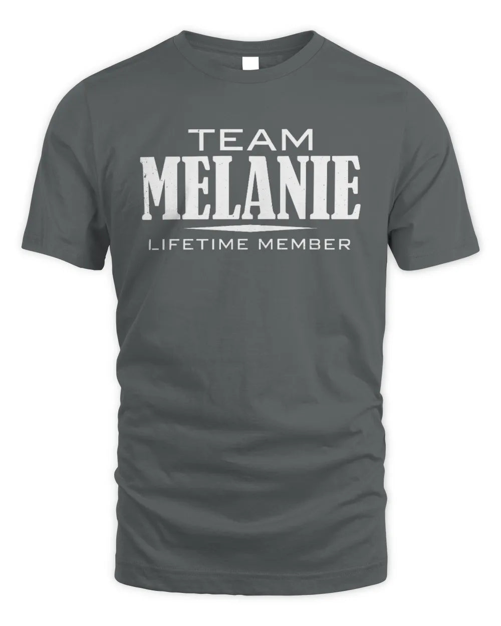 MELANIE BL62-K4-128 - Personalized “Team NAME Lifetime Member” - Unisex Standard T-Shirt - Charcoal