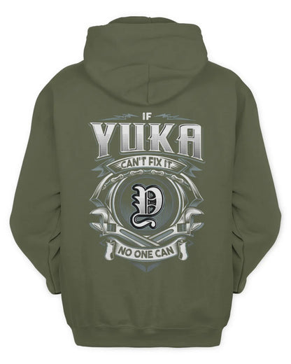 YUKA AP81-K4-626 - Personalized Ahmed Quote Apparel “If Ahmed Can't Fix It, No One Can” - Unisex Hoodie - Military Green