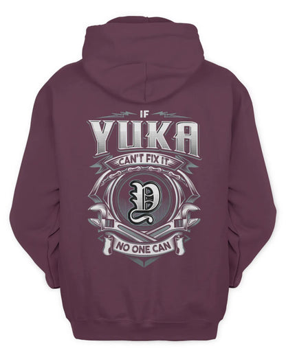 YUKA AP81-K4-626 - Personalized Ahmed Quote Apparel “If Ahmed Can't Fix It, No One Can” - Unisex Hoodie - Maroon