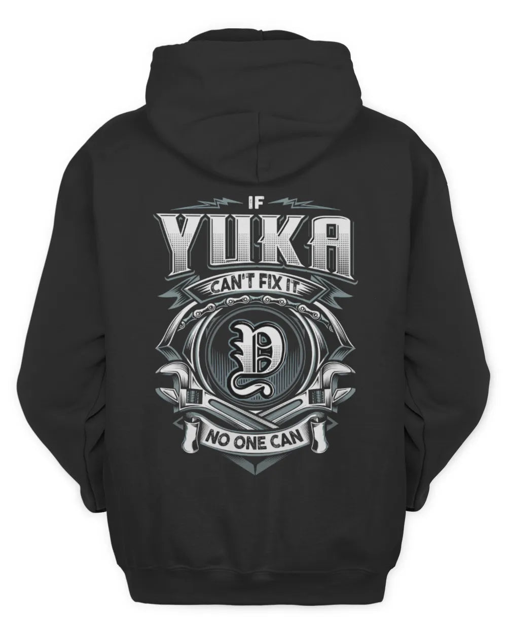YUKA AP81-K4-626 - Personalized Ahmed Quote Apparel “If Ahmed Can't Fix It, No One Can” - Unisex Hoodie - Black