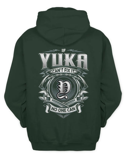 YUKA AP81-K4-626 - Personalized Ahmed Quote Apparel “If Ahmed Can't Fix It, No One Can” - Unisex Hoodie - Forest Green
