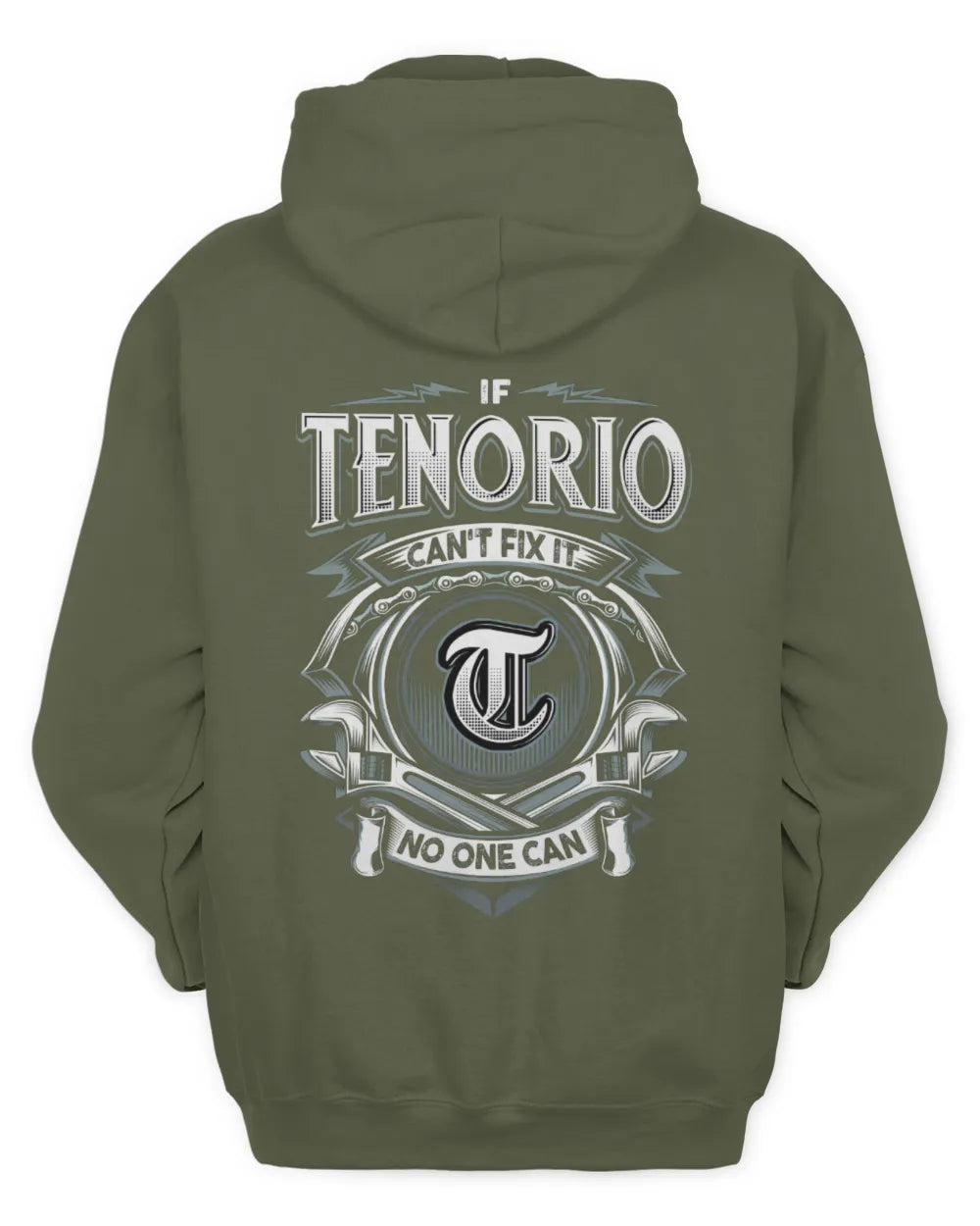 TENORIO AP81-K4-626 - Personalized Ahmed Quote Apparel “If Ahmed Can't Fix It, No One Can” - Unisex Hoodie - Military Green