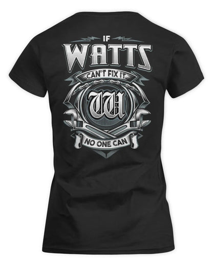 WATTS AP81-K4-626 - Personalized Ahmed Quote Apparel “If Ahmed Can't Fix It, No One Can” - Women's Standard T-Shirt - Black