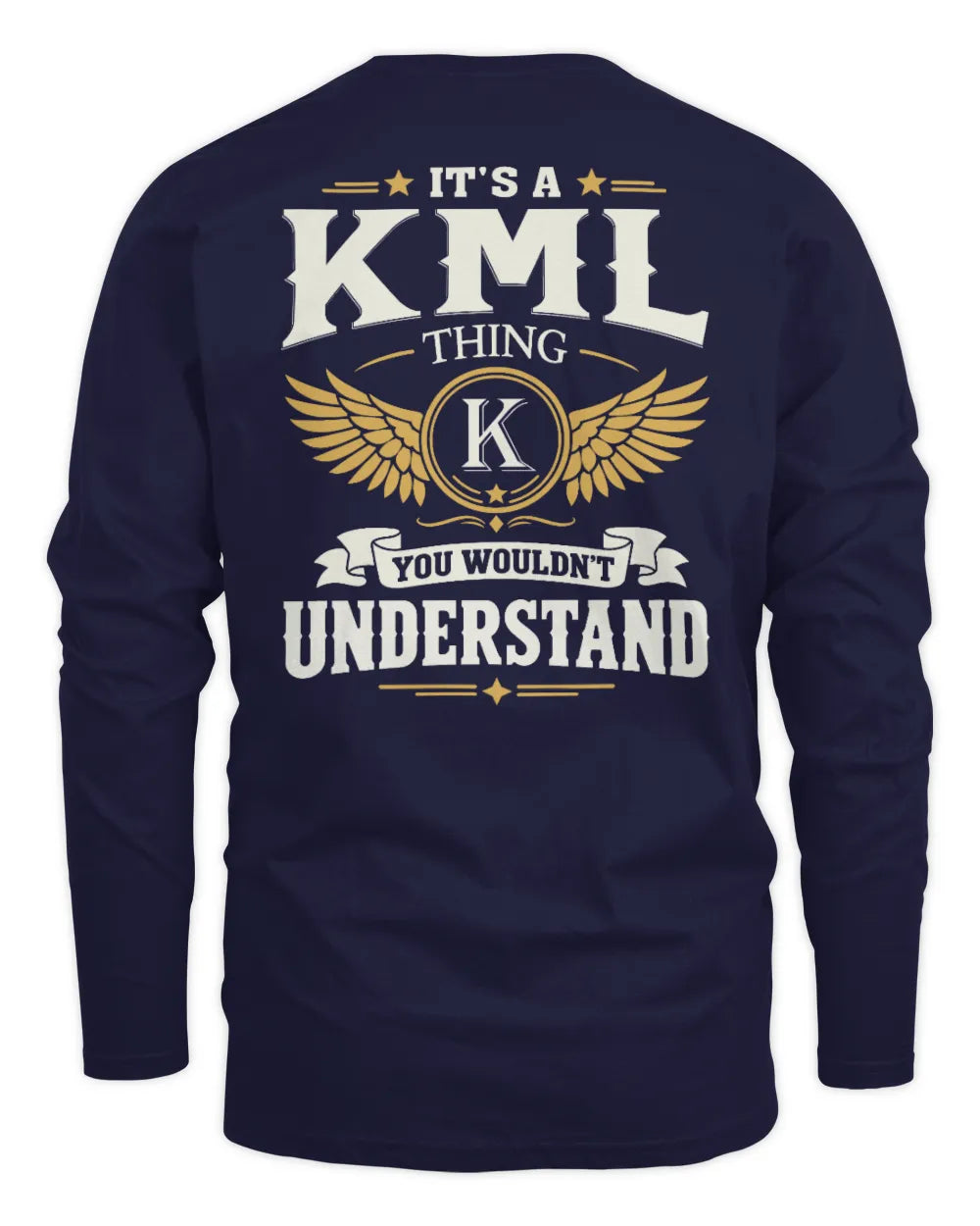 KML KT06-M008 It’s a [NAME] Thing – You Wouldn’t Understand | Personalized Vintage T-Shirt - Men's Long Sleeved T-Shirt - Navy