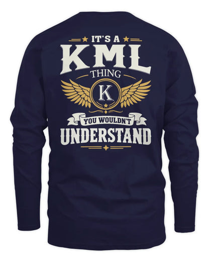 KML KT06-M008 It’s a [NAME] Thing – You Wouldn’t Understand | Personalized Vintage T-Shirt - Men's Long Sleeved T-Shirt - Navy