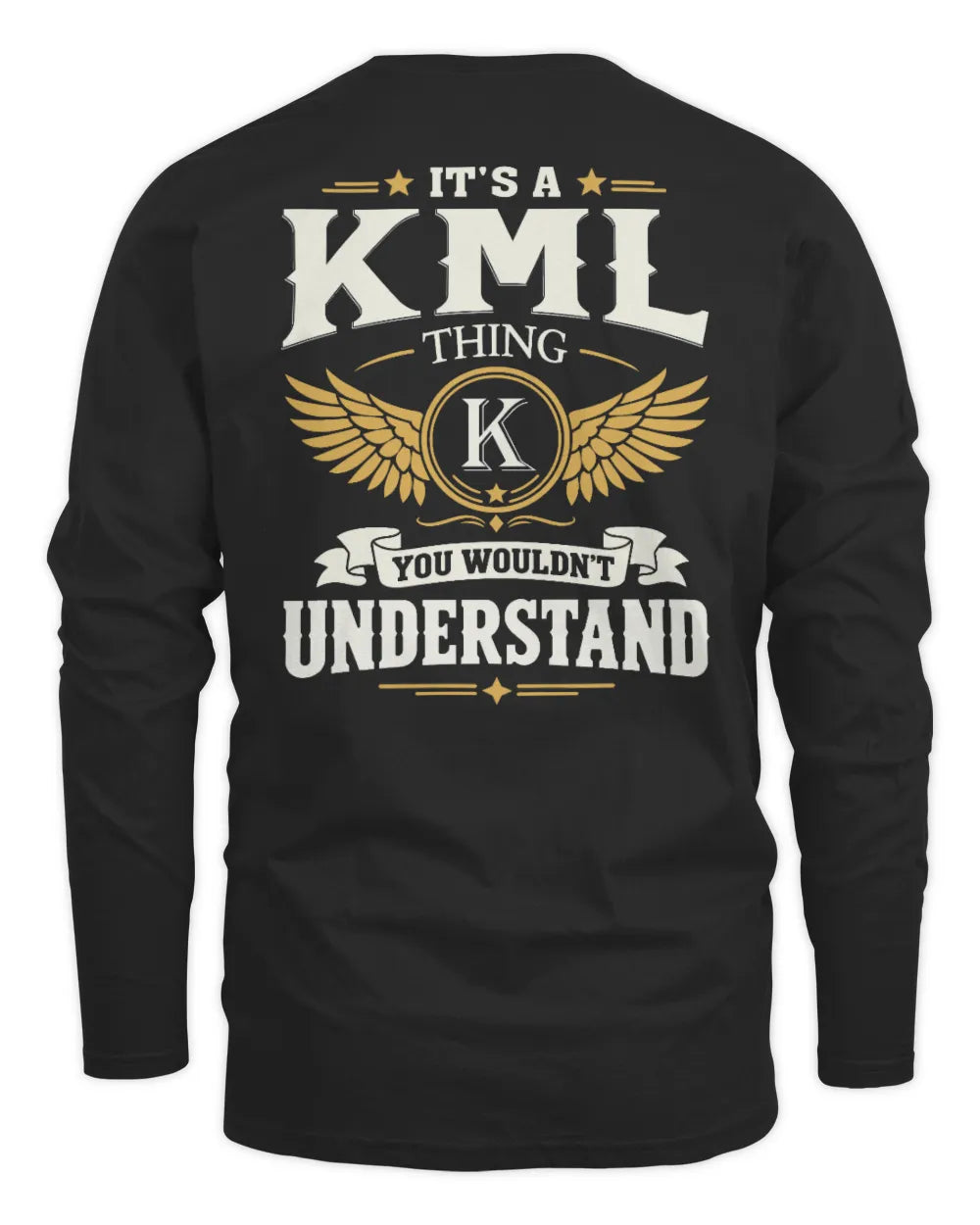 KML KT06-M008 It’s a [NAME] Thing – You Wouldn’t Understand | Personalized Vintage T-Shirt - Men's Long Sleeved T-Shirt - Black