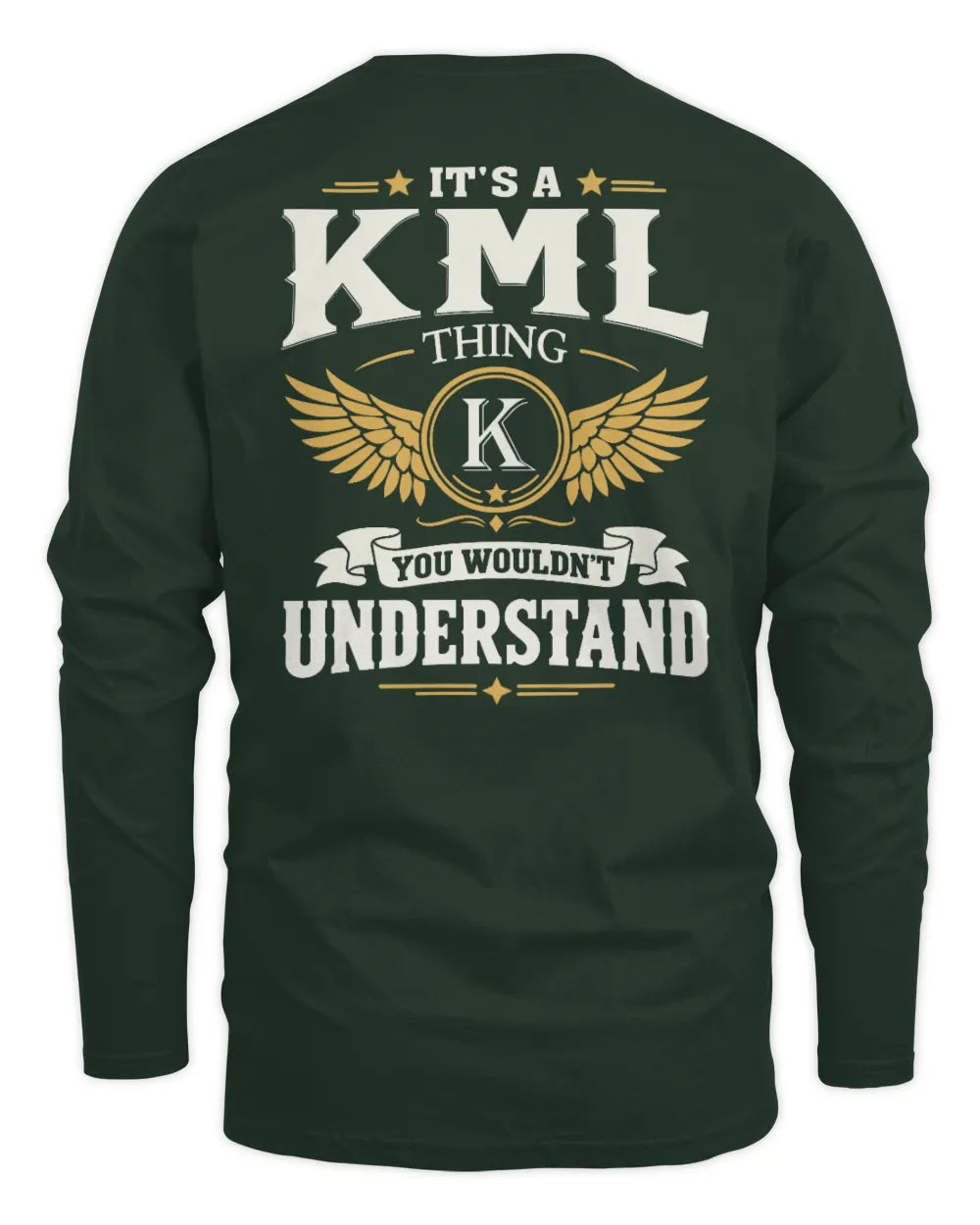 KML KT06-M008 It’s a [NAME] Thing – You Wouldn’t Understand | Personalized Vintage T-Shirt - Men's Long Sleeved T-Shirt - Forest Green