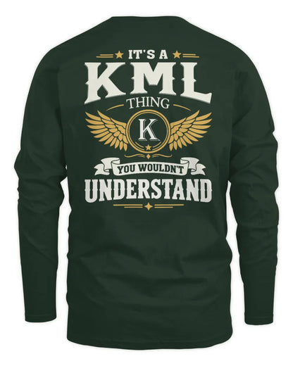 KML KT06-M008 It’s a [NAME] Thing – You Wouldn’t Understand | Personalized Vintage T-Shirt - Men's Long Sleeved T-Shirt - Forest Green