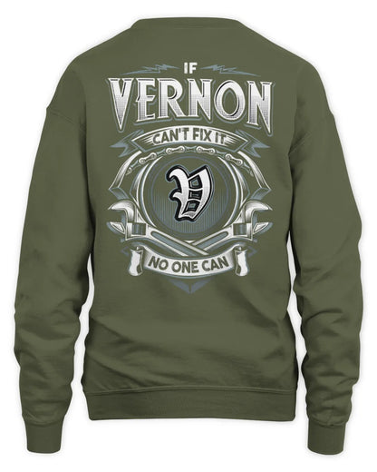 VERNON AP81-K4-626 - Personalized Ahmed Quote Apparel “If Ahmed Can't Fix It, No One Can” - Unisex Sweatshirt - Military Green