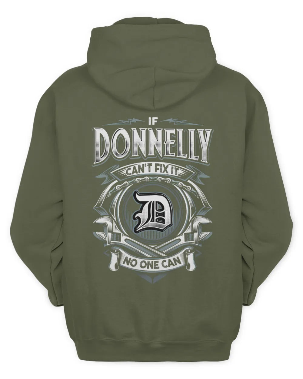 DONNELLY AP81-K4-626 - Personalized Ahmed Quote Apparel “If Ahmed Can't Fix It, No One Can” - Unisex Hoodie - Military Green