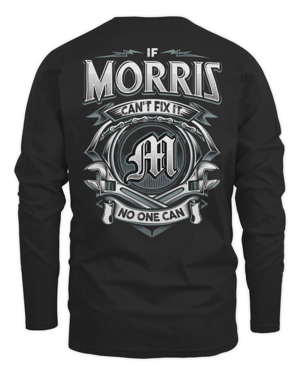 MORRIS AP81-K4-626 - Personalized Ahmed Quote Apparel “If Ahmed Can't Fix It, No One Can” - Men's Long Sleeved T-Shirt - Black