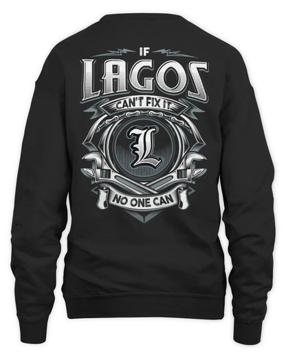 LAGOS AP81-K4-626 - Personalized Ahmed Quote Apparel “If Ahmed Can't Fix It, No One Can” - Unisex Sweatshirt - Black