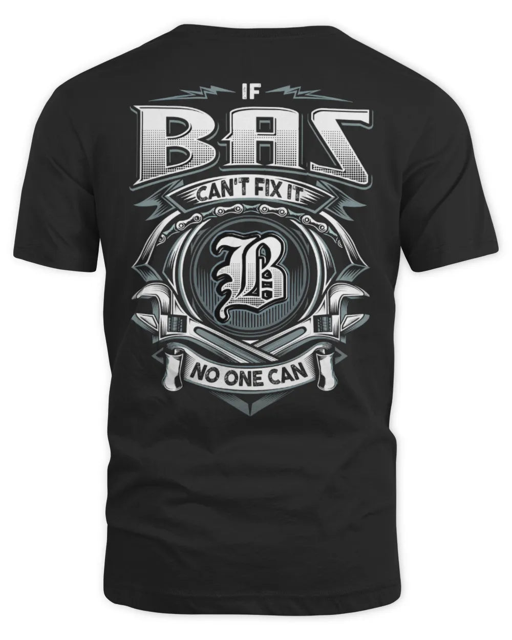 BAS AP81-K4-626 - Personalized Ahmed Quote Apparel “If Ahmed Can't Fix It, No One Can” - Unisex Standard T-Shirt - Black
