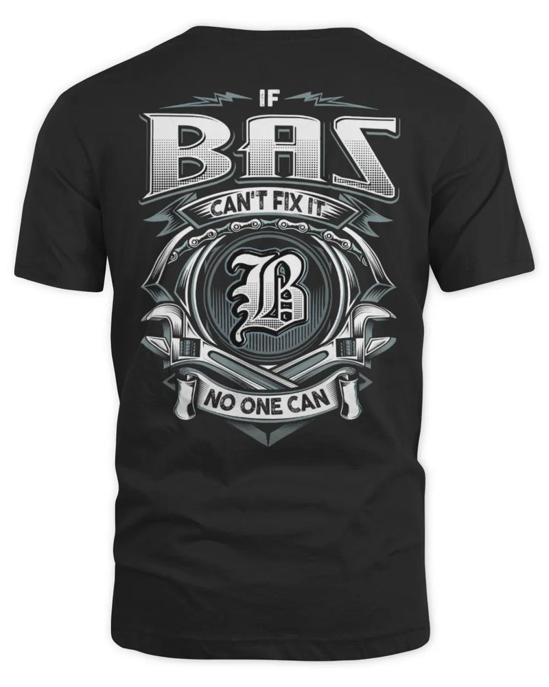 BAS AP81-K4-626 - Personalized Ahmed Quote Apparel “If Ahmed Can't Fix It, No One Can” - Unisex Standard T-Shirt - Black