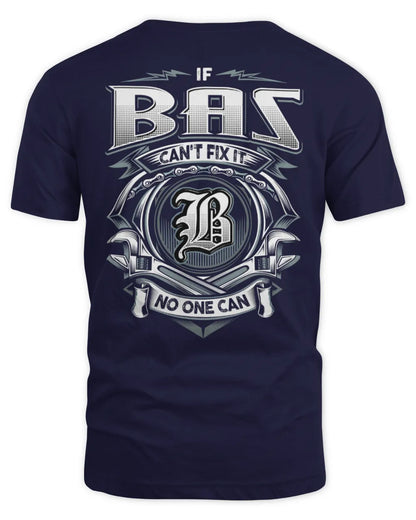 BAS AP81-K4-626 - Personalized Ahmed Quote Apparel “If Ahmed Can't Fix It, No One Can” - Unisex Standard T-Shirt - Navy