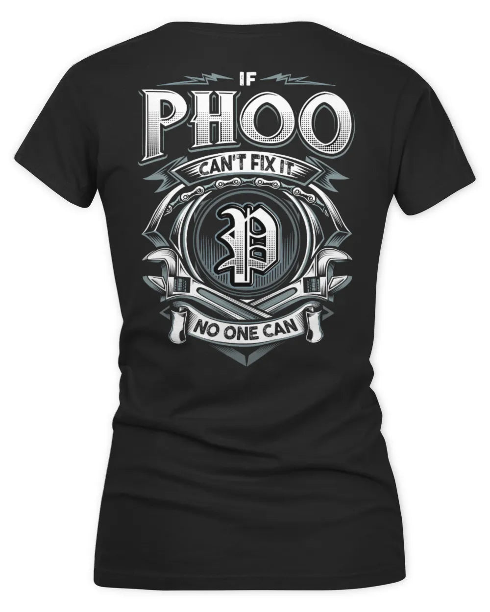 PHOO AP81-K4-626 - Personalized Ahmed Quote Apparel “If Ahmed Can't Fix It, No One Can” - Women's V-Neck T-Shirt - Black