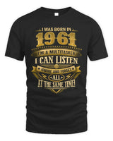 1961 HH89-K2 – Funny Birth Year Multitasker Quote T-Shirt - Unisex Standard T-Shirt - Black