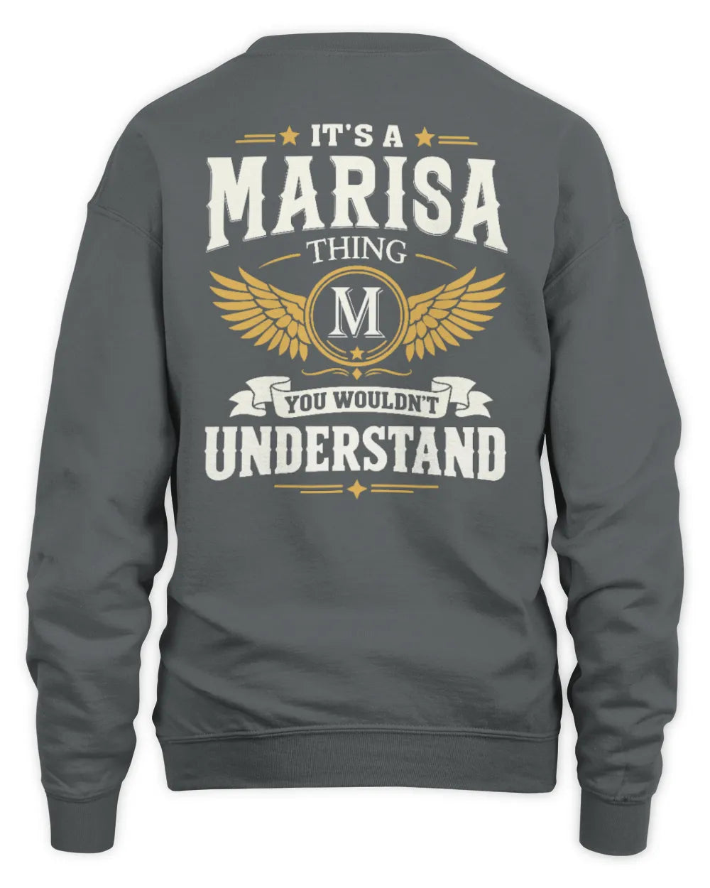 MARISA KT06-M008 It’s a [NAME] Thing – You Wouldn’t Understand | Personalized Vintage T-Shirt - Unisex Sweatshirt - Charcoal