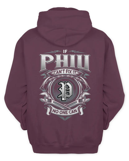 PHIU AP81-K4-626 - Personalized Ahmed Quote Apparel “If Ahmed Can't Fix It, No One Can” - Unisex Hoodie - Maroon