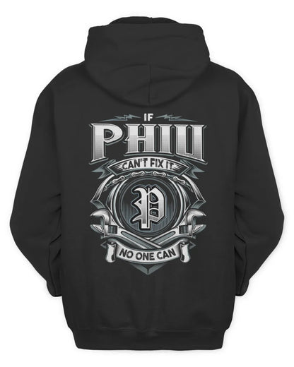 PHIU AP81-K4-626 - Personalized Ahmed Quote Apparel “If Ahmed Can't Fix It, No One Can” - Unisex Hoodie - Black