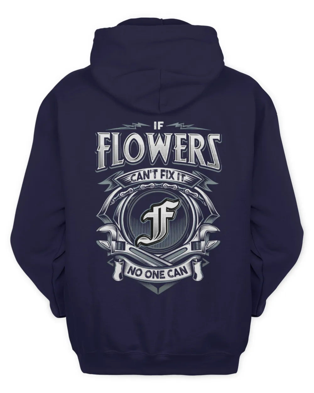 FLOWERS AP81-K4-626 - Personalized Ahmed Quote Apparel “If Ahmed Can't Fix It, No One Can” - Unisex Hoodie - Navy